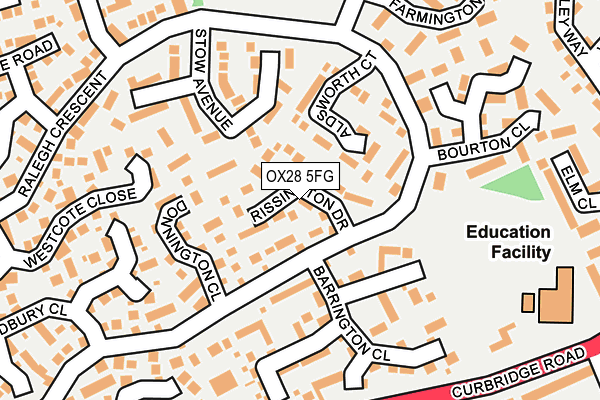 OX28 5FG map - OS OpenMap – Local (Ordnance Survey)