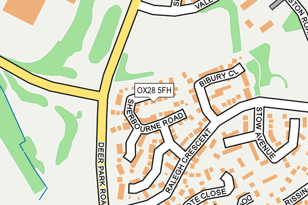 OX28 5FH map - OS OpenMap – Local (Ordnance Survey)