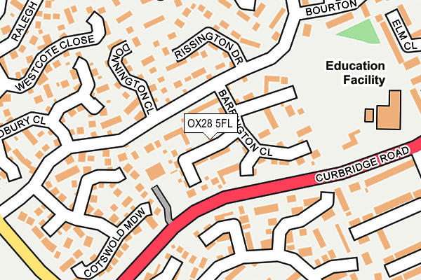 OX28 5FL map - OS OpenMap – Local (Ordnance Survey)