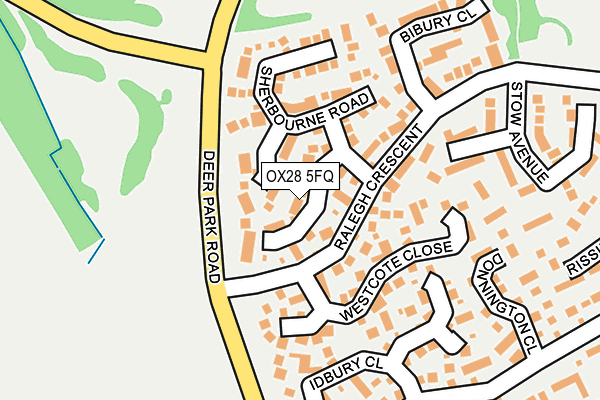 OX28 5FQ map - OS OpenMap – Local (Ordnance Survey)