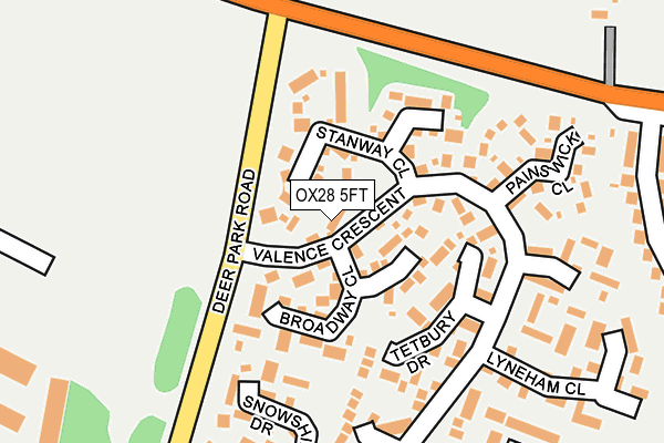 OX28 5FT map - OS OpenMap – Local (Ordnance Survey)