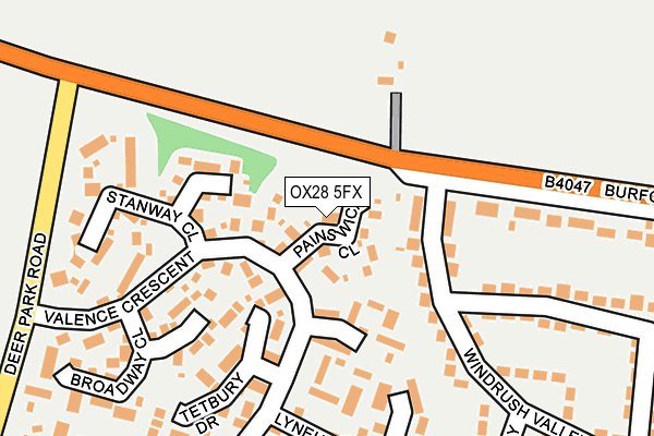 OX28 5FX map - OS OpenMap – Local (Ordnance Survey)