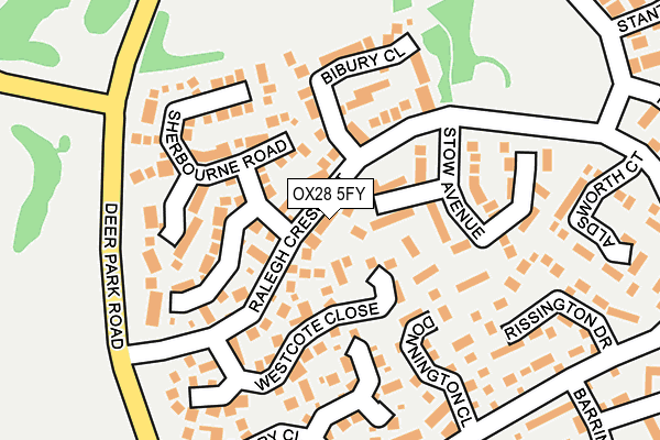 OX28 5FY map - OS OpenMap – Local (Ordnance Survey)