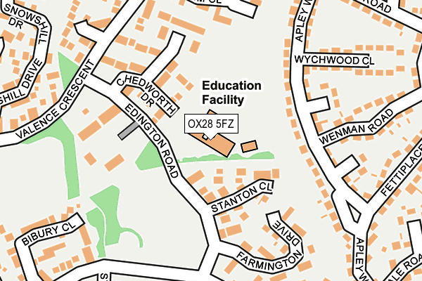 OX28 5FZ map - OS OpenMap – Local (Ordnance Survey)