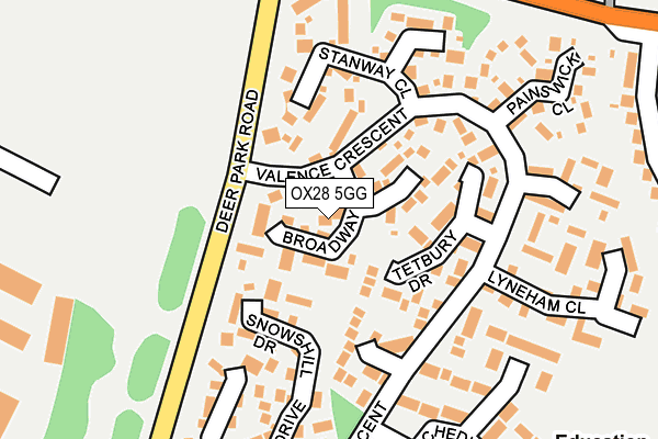 OX28 5GG map - OS OpenMap – Local (Ordnance Survey)