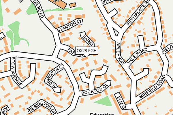 OX28 5GH map - OS OpenMap – Local (Ordnance Survey)