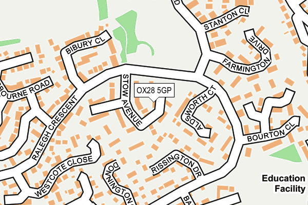 OX28 5GP map - OS OpenMap – Local (Ordnance Survey)