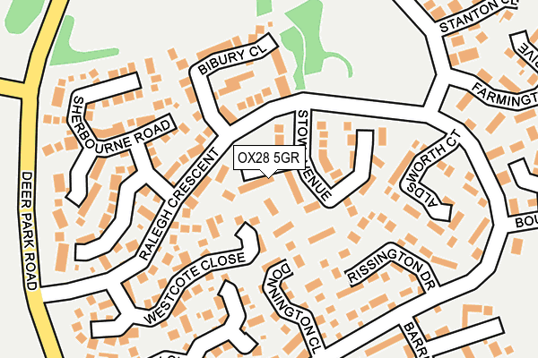 OX28 5GR map - OS OpenMap – Local (Ordnance Survey)