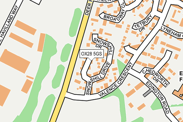 OX28 5GS map - OS OpenMap – Local (Ordnance Survey)