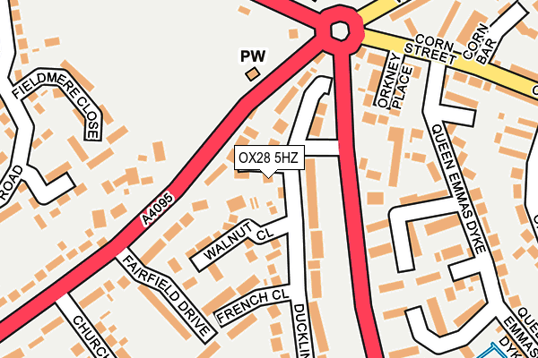 OX28 5HZ map - OS OpenMap – Local (Ordnance Survey)