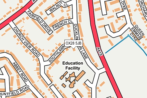 OX28 5JB map - OS OpenMap – Local (Ordnance Survey)