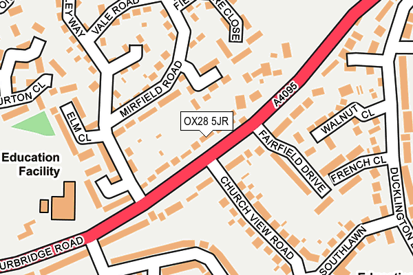 OX28 5JR map - OS OpenMap – Local (Ordnance Survey)