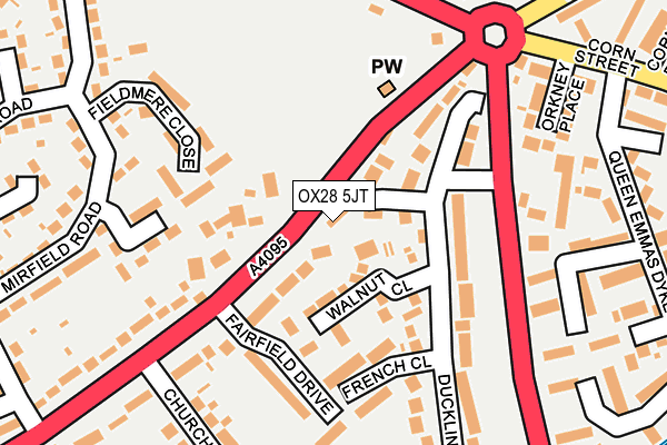 OX28 5JT map - OS OpenMap – Local (Ordnance Survey)