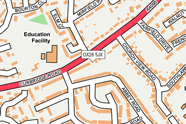 OX28 5JX map - OS OpenMap – Local (Ordnance Survey)