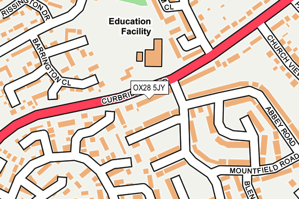 OX28 5JY map - OS OpenMap – Local (Ordnance Survey)