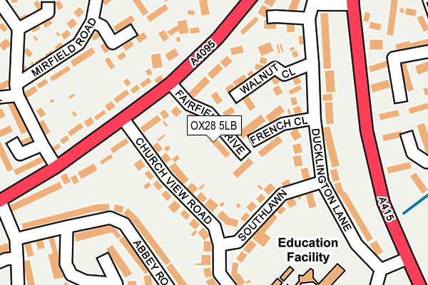 OX28 5LB map - OS OpenMap – Local (Ordnance Survey)