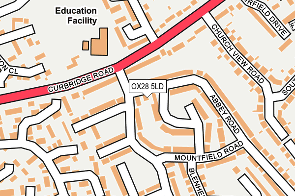 OX28 5LD map - OS OpenMap – Local (Ordnance Survey)