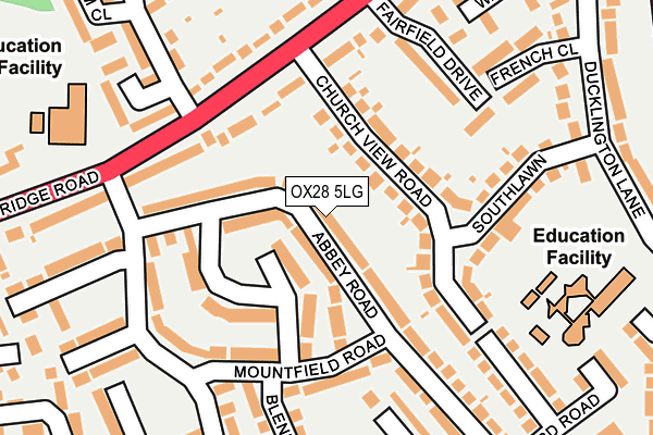 OX28 5LG map - OS OpenMap – Local (Ordnance Survey)