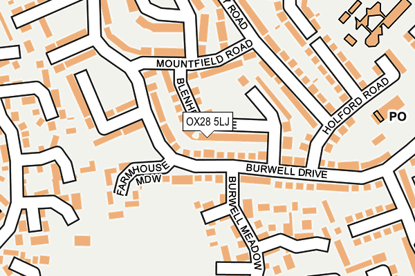OX28 5LJ map - OS OpenMap – Local (Ordnance Survey)