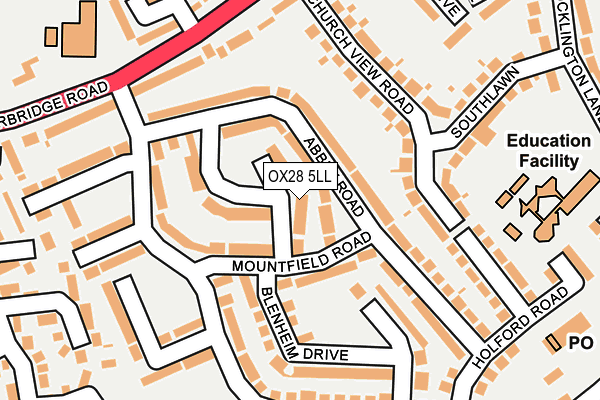 OX28 5LL map - OS OpenMap – Local (Ordnance Survey)