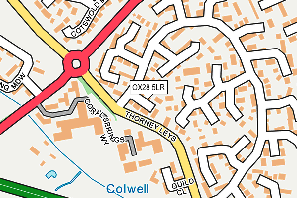 OX28 5LR map - OS OpenMap – Local (Ordnance Survey)