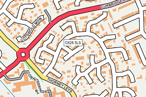 OX28 5LS map - OS OpenMap – Local (Ordnance Survey)