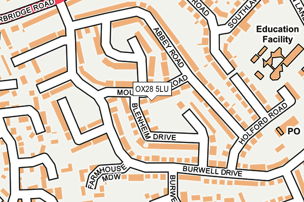OX28 5LU map - OS OpenMap – Local (Ordnance Survey)