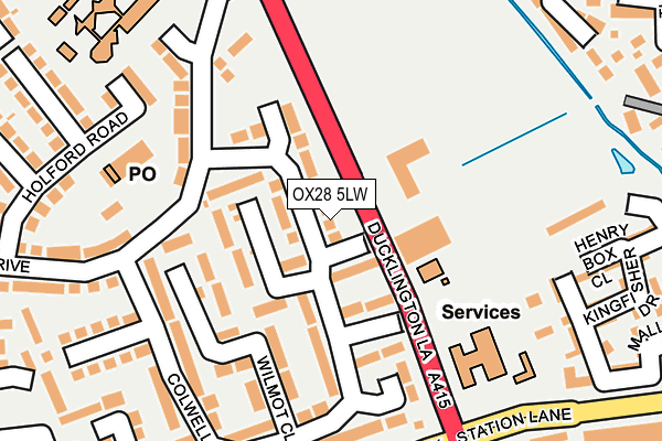 OX28 5LW map - OS OpenMap – Local (Ordnance Survey)