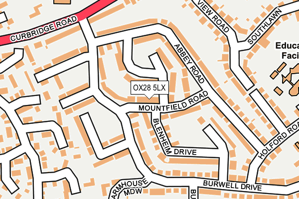 OX28 5LX map - OS OpenMap – Local (Ordnance Survey)