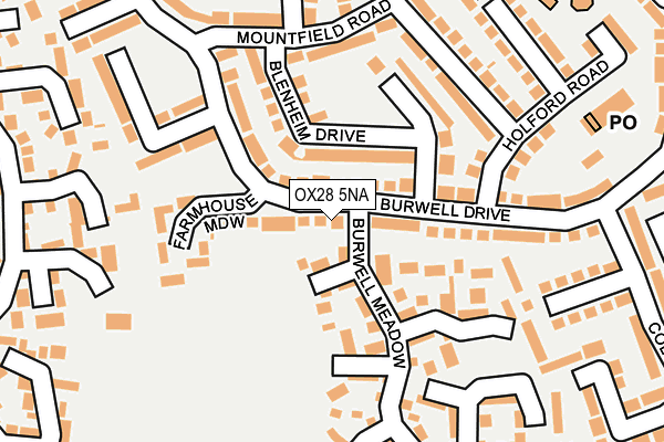 OX28 5NA map - OS OpenMap – Local (Ordnance Survey)