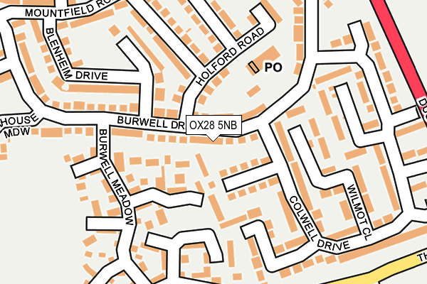 OX28 5NB map - OS OpenMap – Local (Ordnance Survey)