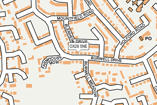 OX28 5NE map - OS OpenMap – Local (Ordnance Survey)