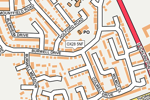 OX28 5NF map - OS OpenMap – Local (Ordnance Survey)