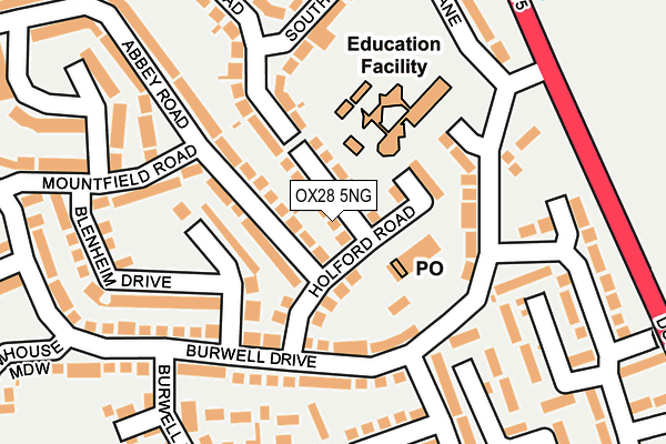 OX28 5NG map - OS OpenMap – Local (Ordnance Survey)