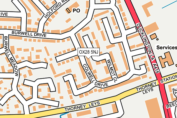 OX28 5NJ map - OS OpenMap – Local (Ordnance Survey)