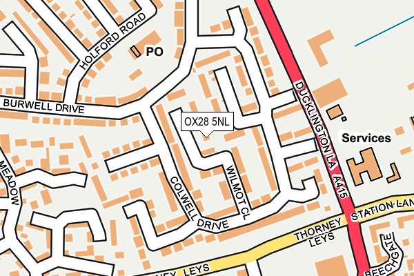 OX28 5NL map - OS OpenMap – Local (Ordnance Survey)