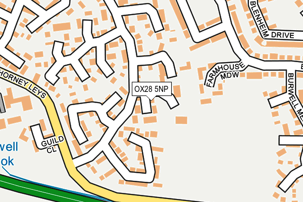 OX28 5NP map - OS OpenMap – Local (Ordnance Survey)