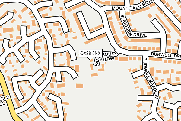 OX28 5NX map - OS OpenMap – Local (Ordnance Survey)