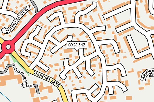 OX28 5NZ map - OS OpenMap – Local (Ordnance Survey)