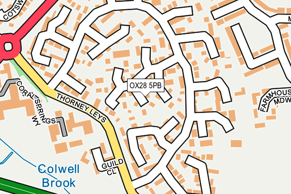 OX28 5PB map - OS OpenMap – Local (Ordnance Survey)