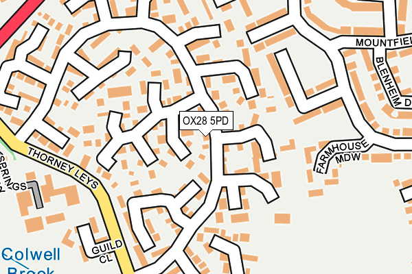 OX28 5PD map - OS OpenMap – Local (Ordnance Survey)