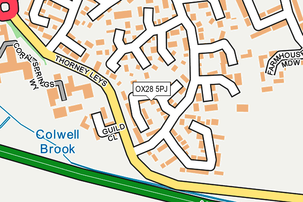 OX28 5PJ map - OS OpenMap – Local (Ordnance Survey)