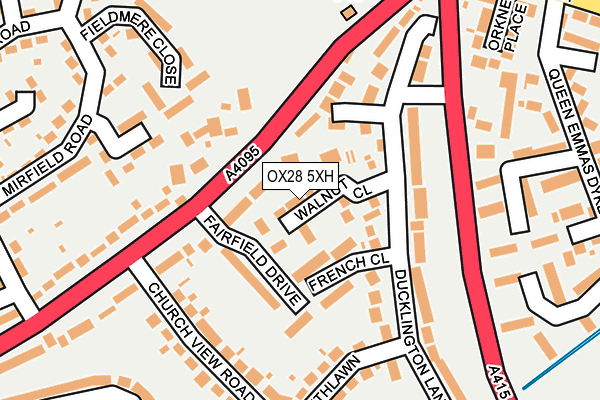OX28 5XH map - OS OpenMap – Local (Ordnance Survey)