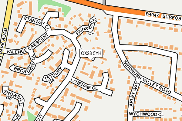 OX28 5YH map - OS OpenMap – Local (Ordnance Survey)