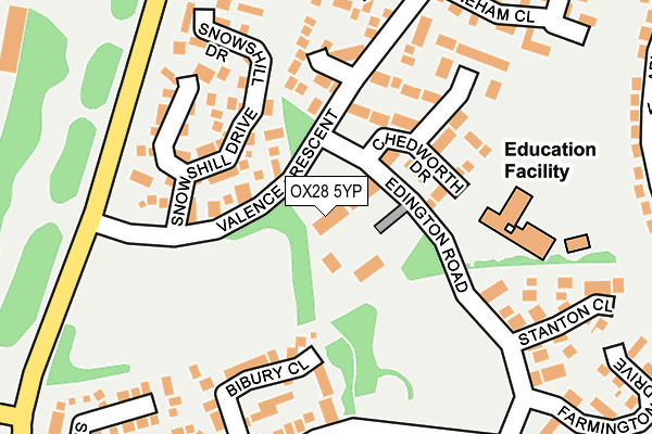 OX28 5YP map - OS OpenMap – Local (Ordnance Survey)