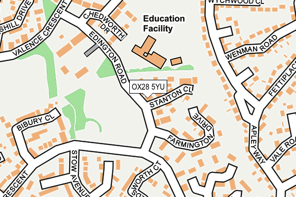 OX28 5YU map - OS OpenMap – Local (Ordnance Survey)