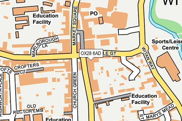 OX28 6AD map - OS OpenMap – Local (Ordnance Survey)