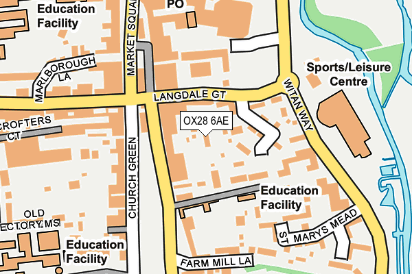 OX28 6AE map - OS OpenMap – Local (Ordnance Survey)