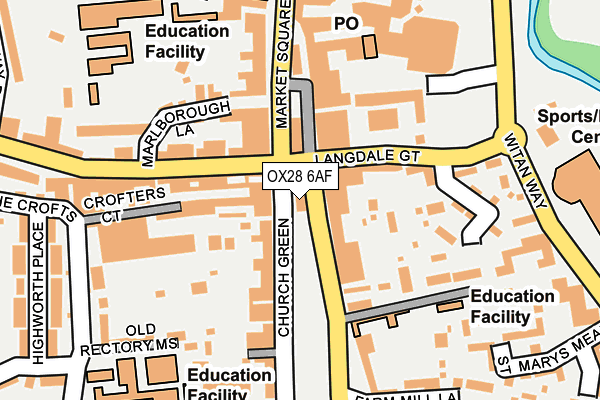 OX28 6AF map - OS OpenMap – Local (Ordnance Survey)