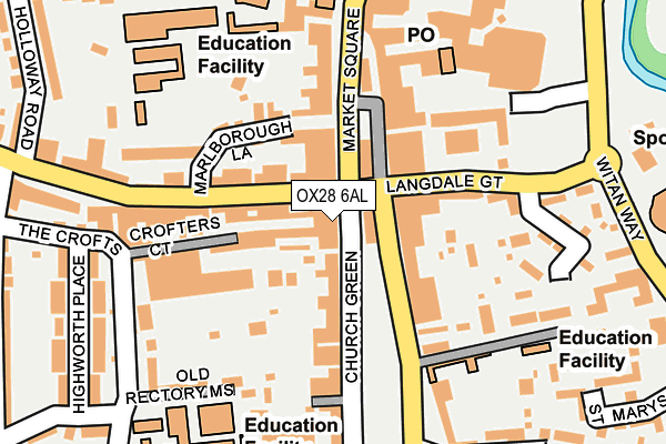 OX28 6AL map - OS OpenMap – Local (Ordnance Survey)